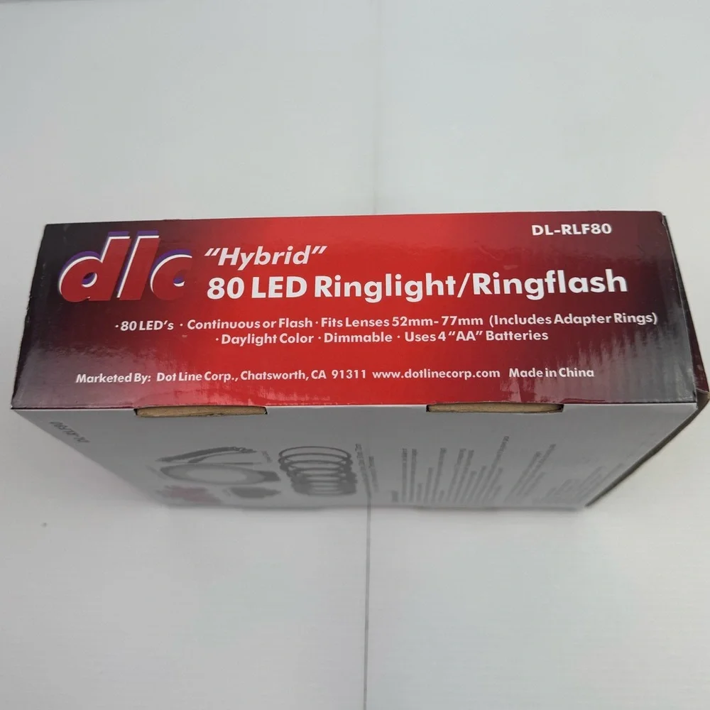 DLC DL-RLF80 LED Hybrid Hybrid Ringlight And Flash Open Box READ